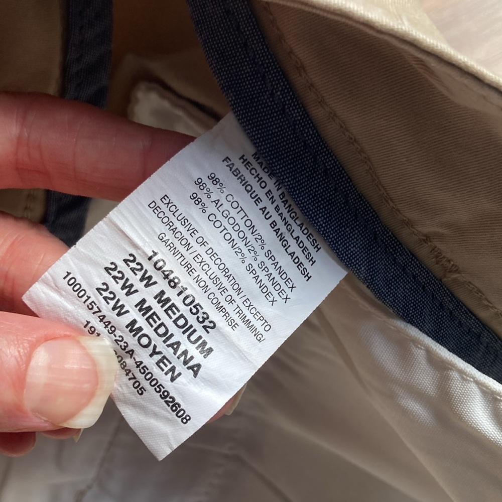 Lee Bermuda safari tan short mid rise soft premium stretch fabric 22W - Picture 15 of 15